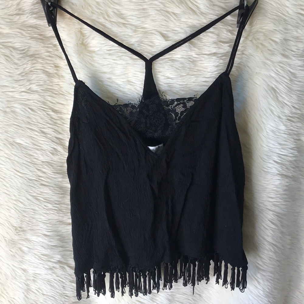 KENDALL & KYLIE Black lace crop top 🖤